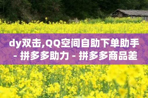 dy双击,QQ空间自助下单助手 - 拼多多助力 - 拼多多商品差价不能超过多少-第1张图片-靖非智能科技传媒