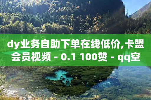 dy业务自助下单在线低价,卡盟会员视频 - 0.1 100赞 - qq空间说说浏览次数怎么算的-第1张图片-靖非智能科技传媒