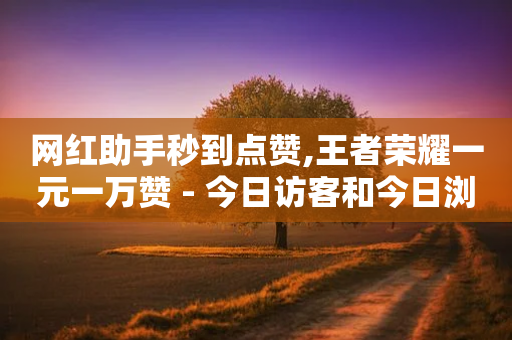 网红助手秒到点赞,王者荣耀一元一万赞 - 今日访客和今日浏览量 - 24小时QQ空间访客