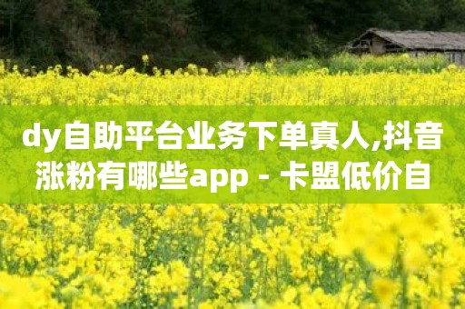 dy自助平台业务下单真人,抖音涨粉有哪些app - 卡盟低价自助下单科技 - 巨量千川推广官网-第1张图片-靖非智能科技传媒