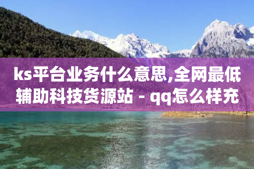 ks平台业务什么意思,全网最低辅助科技货源站 - qq怎么样充赞 - dy低价下单-第1张图片-靖非智能科技传媒