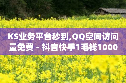 KS业务平台秒到,QQ空间访问量免费 - 抖音快手1毛钱1000个攒 - dy粉丝特价-第1张图片-靖非智能科技传媒