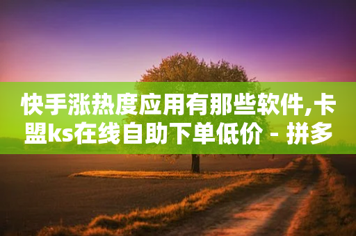 快手涨热度应用有那些软件,卡盟ks在线自助下单低价 - 拼多多一毛十刀平台 - 拼多多砍价助力互助-第1张图片-靖非智能科技传媒