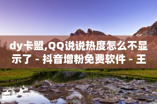 dy卡盟,QQ说说热度怎么不显示了 - 抖音增粉免费软件 - 王者科技自助平台-第1张图片-靖非智能科技传媒