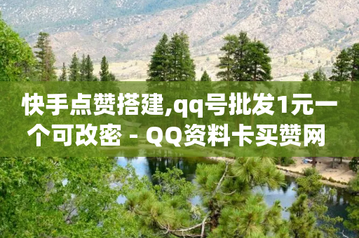 快手点赞搭建,qq号批发1元一个可改密 - QQ资料卡买赞网 - 抖音业务低价业务平台-第1张图片-靖非智能科技传媒