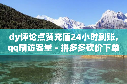 dy评论点赞充值24小时到账,qq刷访客量 - 拼多多砍价下单平台 - 真人极速砍价助力-第1张图片-靖非智能科技传媒