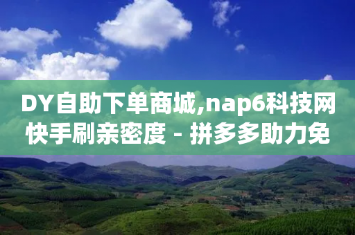 DY自助下单商城,nap6科技网快手刷亲密度 - 拼多多助力免费 - 手机自助下单-第1张图片-靖非智能科技传媒