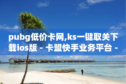 pubg低价卡网,ks一键取关下载ios版 - 卡盟快手业务平台 - 快手一元10000粉不掉