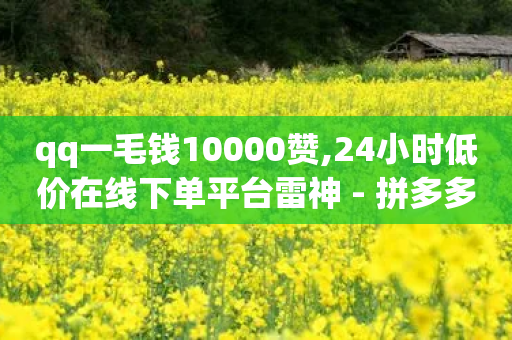 qq一毛钱10000赞,24小时低价在线下单平台雷神 - 拼多多0.01积分后面是什么 - 拼夕夕助力会泄露个人信息吗-第1张图片-靖非智能科技传媒