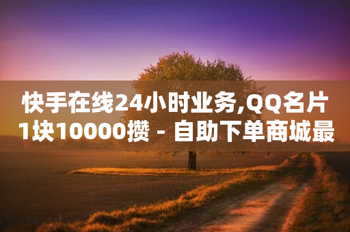 快手在线24小时业务,QQ名片1块10000攒 - 自助下单商城最低价 - 抖音粉丝业务平台代理