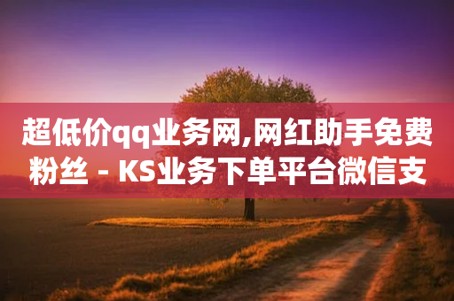 超低价qq业务网,网红助手免费粉丝 - KS业务下单平台微信支付 - 抖音点赞免费24小时在线