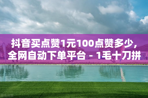 抖音买点赞1元100点赞多少,全网自动下单平台 - 1毛十刀拼多多助力网站 - 卡盟一手货源网站-第1张图片-靖非智能科技传媒