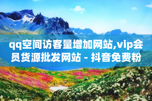 qq空间访客量增加网站,vip会员货源批发网站 - 抖音免费粉丝在哪里领取 - 彩虹云自助下单商城-第1张图片-靖非智能科技传媒