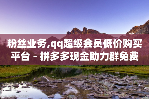 粉丝业务,qq超级会员低价购买平台 - 拼多多现金助力群免费群 - 拼多多助力的钱真的假的