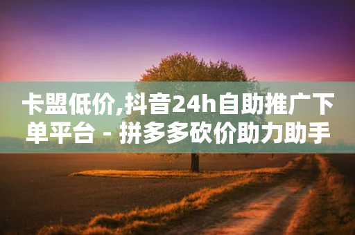 卡盟低价,抖音24h自助推广下单平台 - 拼多多砍价助力助手 - 拼多多注册网店