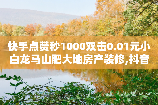 快手点赞秒1000双击0.01元小白龙马山肥大地房产装修,抖音免费浏览量1000 - 快手3元1000粉 - 自动评论神器-第1张图片-靖非智能科技传媒