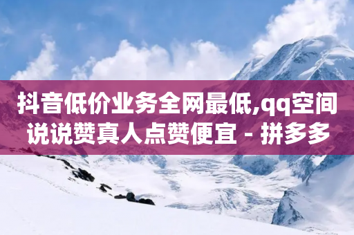 抖音低价业务全网最低,qq空间说说赞真人点赞便宜 - 拼多多自助下单24小时平台 - 拼多多怎么从辅助账户-第1张图片-靖非智能科技传媒