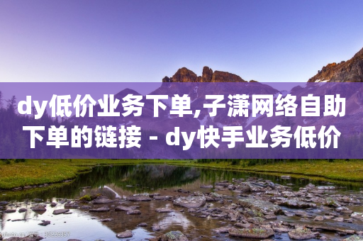 dy低价业务下单,子潇网络自助下单的链接 - dy快手业务低价 - kscall自助下单