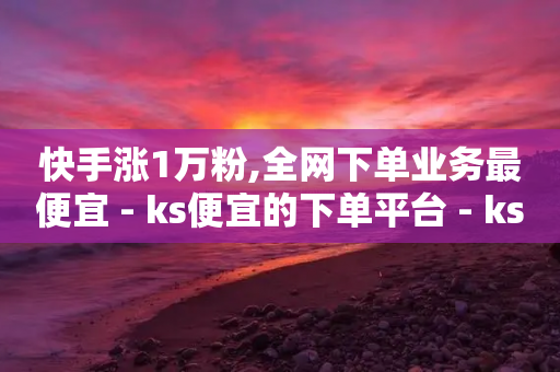 快手涨1万粉,全网下单业务最便宜 - ks便宜的下单平台 - ks双击业务24小时-第1张图片-靖非智能科技传媒