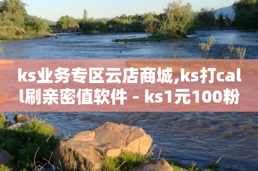 ks业务专区云店商城,ks打call刷亲密值软件 - ks1元100粉 - ks业务下单平台最新-第1张图片-靖非智能科技传媒