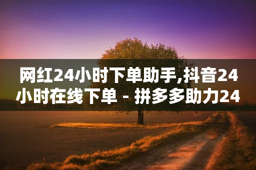 网红24小时下单助手,抖音24小时在线下单 - 拼多多助力24小时免费 - 帮点拼多多链接的网站-第1张图片-靖非智能科技传媒