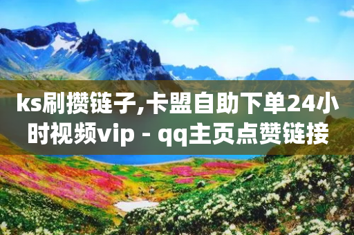 ks刷攒链子,卡盟自助下单24小时视频vip - qq主页点赞链接 - ks业务专区-第1张图片-靖非智能科技传媒