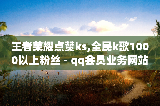 王者荣耀点赞ks,全民k歌1000以上粉丝 - qq会员业务网站 - 万能卡盟-第1张图片-靖非智能科技传媒