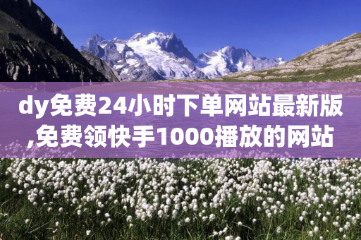 dy免费24小时下单网站最新版,免费领快手1000播放的网站 - 抖音10个赞自助下 - 抖音业务24小时在线下单免费-第1张图片-靖非智能科技传媒