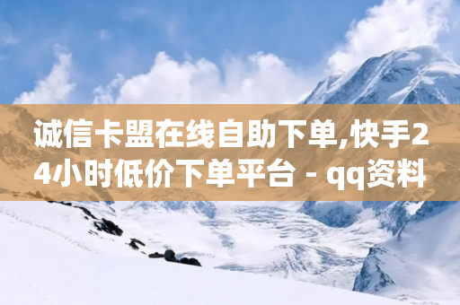 诚信卡盟在线自助下单,快手24小时低价下单平台 - qq资料卡如何快速弄几万个赞 - qq代点赞