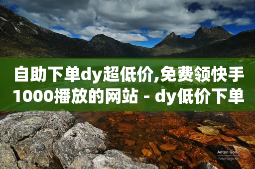 自助下单dy超低价,免费领快手1000播放的网站 - dy低价下单平台 - 24自助下单服务平台便宜-第1张图片-靖非智能科技传媒