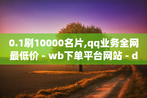 0.1刷10000名片,qq业务全网最低价 - wb下单平台网站 - dy24小时自助下单软件