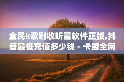 全民k歌刷收听量软件正版,抖音最低充值多少钱 - 卡盟全网货源在哪 - 抖音粉丝增加的app