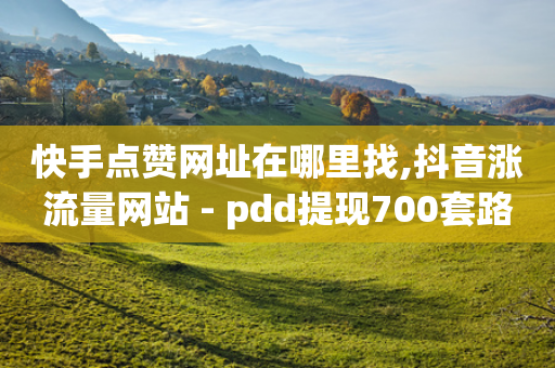 快手点赞网址在哪里找,抖音涨流量网站 - pdd提现700套路最后一步 - 闲鱼可以拼多多助力吗-第1张图片-靖非智能科技传媒