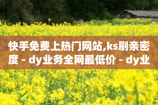 快手免费上热门网站,ks刷亲密度 - dy业务全网最低价 - dy业务24小时