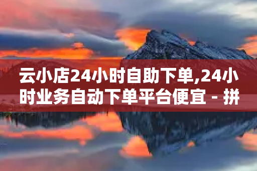 云小店24小时自助下单,24小时业务自动下单平台便宜 - 拼多多助力软件免费 - 拼多多改销量-第1张图片-靖非智能科技传媒