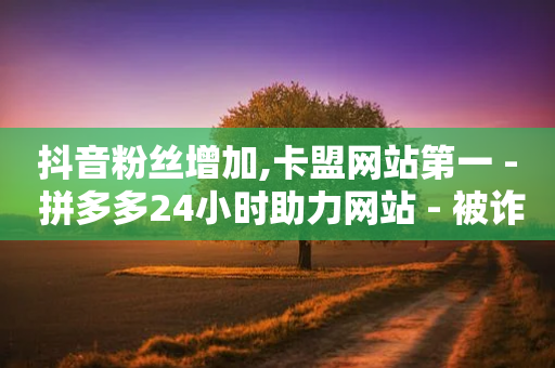 抖音粉丝增加,卡盟网站第一 - 拼多多24小时助力网站 - 被诈骗700元报警吗-第1张图片-靖非智能科技传媒