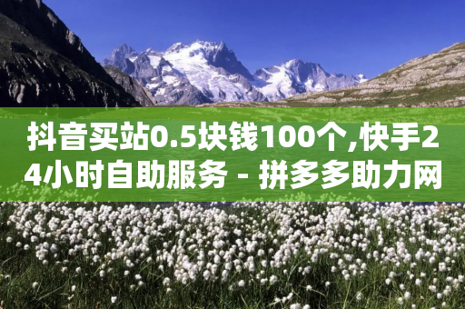 抖音买站0.5块钱100个,快手24小时自助服务 - 拼多多助力网站链接在哪 - 拼多多兑换卡碎片之后-第1张图片-靖非智能科技传媒