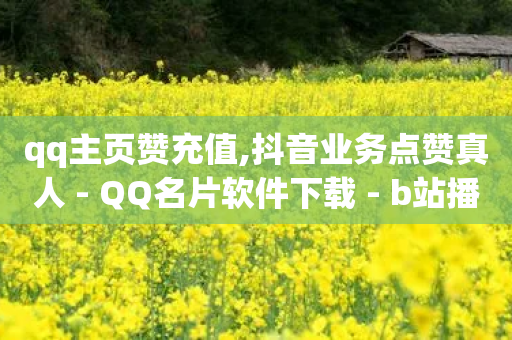 qq主页赞充值,抖音业务点赞真人 - QQ名片软件下载 - b站播放量业务自助平台-第1张图片-靖非智能科技传媒