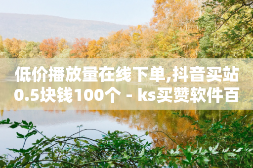 低价播放量在线下单,抖音买站0.5块钱100个 - ks买赞软件百货商城 - 抖音业务24小时在线下单商城