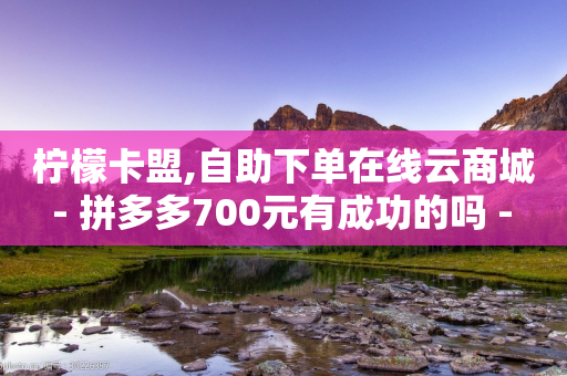 柠檬卡盟,自助下单在线云商城 - 拼多多700元有成功的吗 - 拼多多40大转盘全部步骤图-第1张图片-靖非智能科技传媒