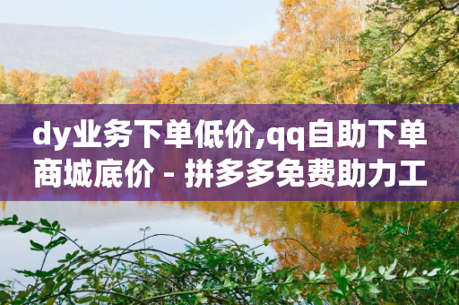 dy业务下单低价,qq自助下单商城底价 - 拼多多免费助力工具1.0.5 免费版 - 拼多多最后阶段积分