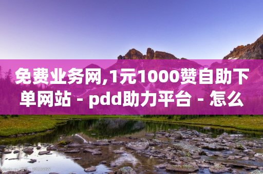 免费业务网,1元1000赞自助下单网站 - pdd助力平台 - 怎么判断代运营是真是假-第1张图片-靖非智能科技传媒