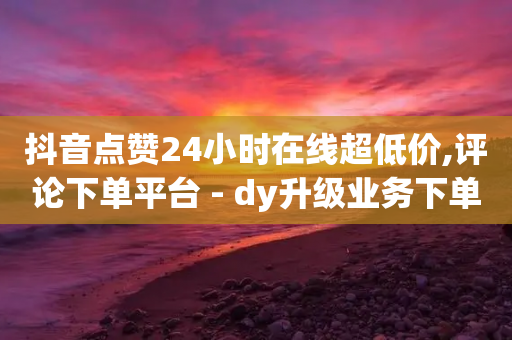 抖音点赞24小时在线超低价,评论下单平台 - dy升级业务下单网站 - nap6科技网快手刷亲密度网站