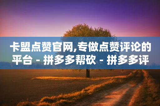 卡盟点赞官网,专做点赞评论的平台 - 拼多多帮砍 - 拼多多评价立得1元微信打款