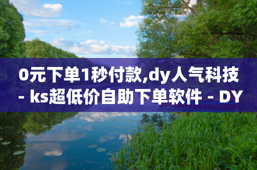 0元下单1秒付款,dy人气科技 - ks超低价自助下单软件 - DY自助下单商城-第1张图片-靖非智能科技传媒