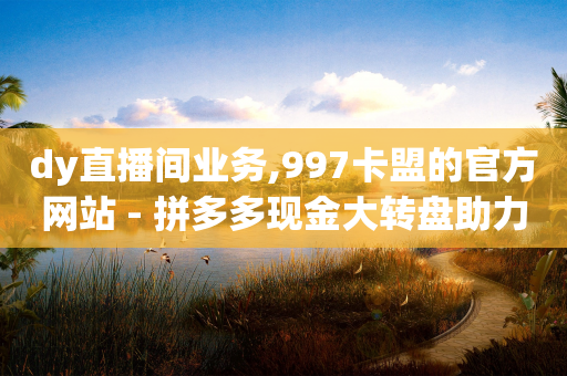 dy直播间业务,997卡盟的官方网站 - 拼多多现金大转盘助力50元 - 拼多多助力任务发布平台-第1张图片-靖非智能科技传媒