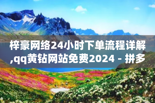 梓豪网络24小时下单流程详解,qq黄钻网站免费2024 - 拼多多扫码助力群 - 拼多多活动吞刀什么意思-第1张图片-靖非智能科技传媒