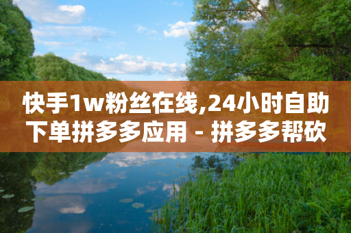 快手1w粉丝在线,24小时自助下单拼多多应用 - 拼多多帮砍助力网站便宜 - 拼多多平台合作协议最新版本-第1张图片-靖非智能科技传媒