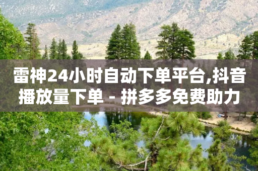 雷神24小时自动下单平台,抖音播放量下单 - 拼多多免费助力 - 拼多多刀具-第1张图片-靖非智能科技传媒