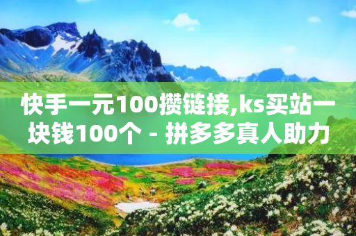 快手一元100攒链接,ks买站一块钱100个 - 拼多多真人助力平台免费 - 如何起诉拼多多平台和商家-第1张图片-靖非智能科技传媒